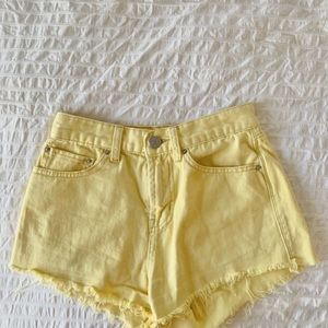 Urban Outfitters High Waisted Distressed Shorts